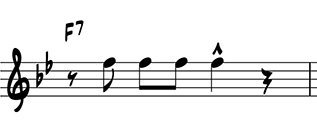 Basic one-measure jazz riff on F