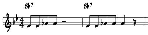 Variation by rhythmic addition